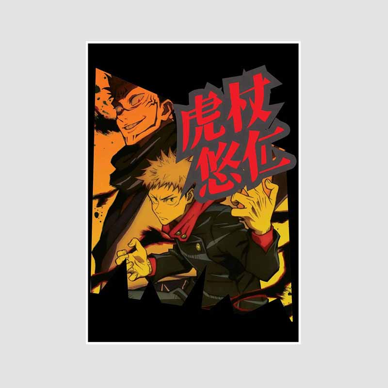 Anime Jujutsu Kaisen Posters Aesthetic White Paper Satoru Gojo Nobara Kugisaki Poster Wall Art Painting Study Home Decor Room Bar Decoration Pictures