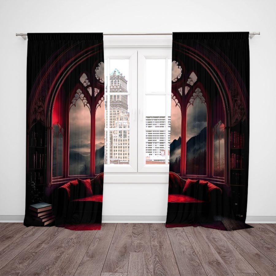 2pcs- Dark simulation sofa polyester curtains, pole bag curtains 42 * 84, bedroom, living room, family room decoration