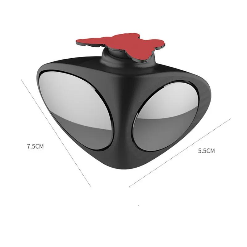 360 Grad drehbarer konvexer Spiegel für toten Winkel, beidseitig, für den Außenbereich, Rückspiegel, Sicherheitszubehör, Rückfahrkamera