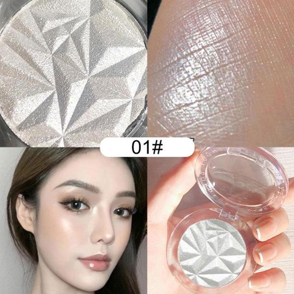 Highlighter Powder Palette Waterproof Lasting Shimmer Face Highlighter Makeup F2F6