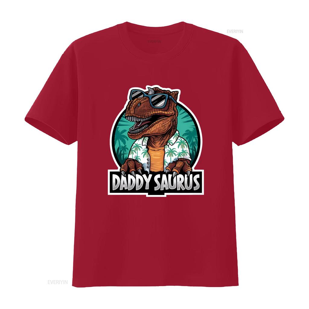 Daddy Saurus T Shirt For Dad On Father's Day Birthday Or Christmas From Son Daughter Funny Father vintage Washed Soft Stylish
