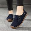 Spring Single Shoes Women Really Versatile Bean Shoes Comfortable Women Casual Flat Single Shoes Lace Up