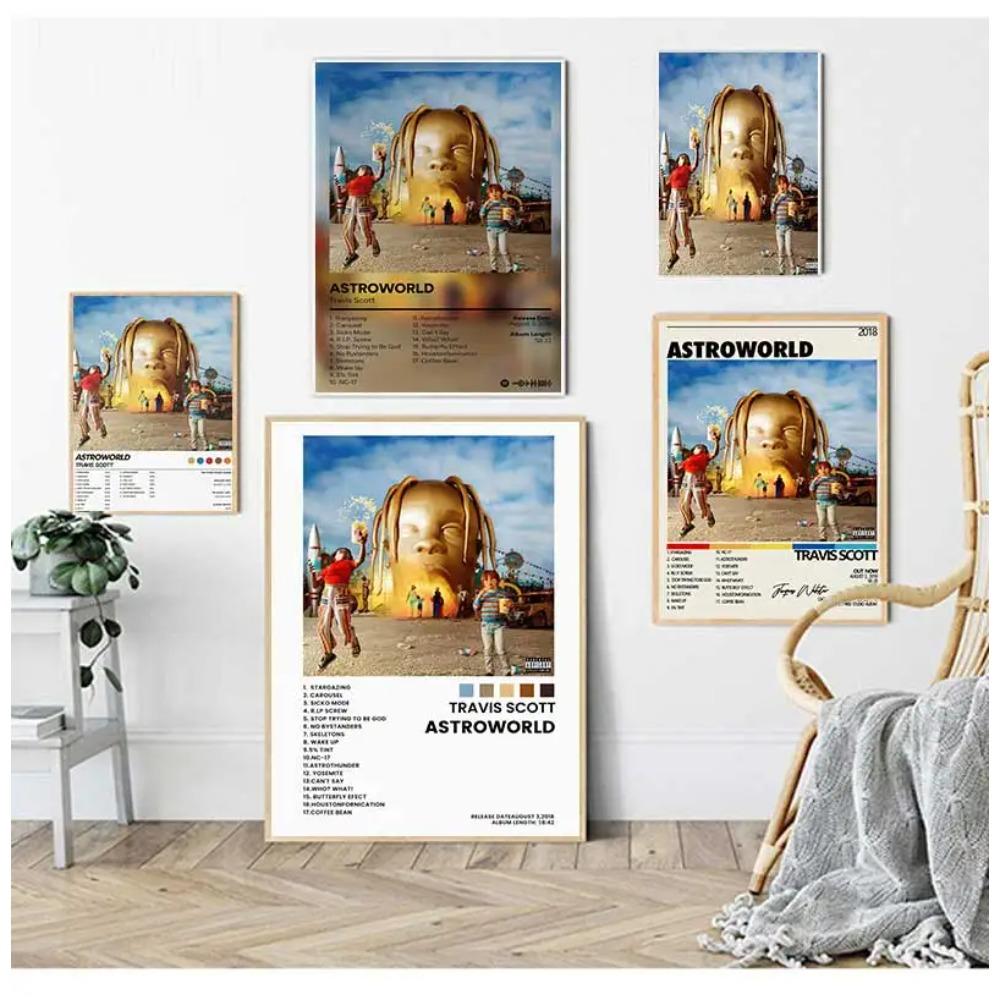 Travis Scott Music Album Canvas Painting Posters & Prints, Star, Rodeo, Astroworld, Wall Art for Living Room, Home Decor