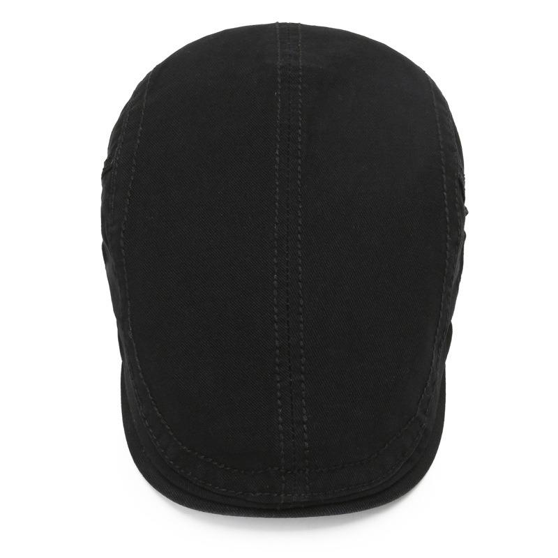 New men's beret solid color casual simple cap fashion personality British retro hat trendy version