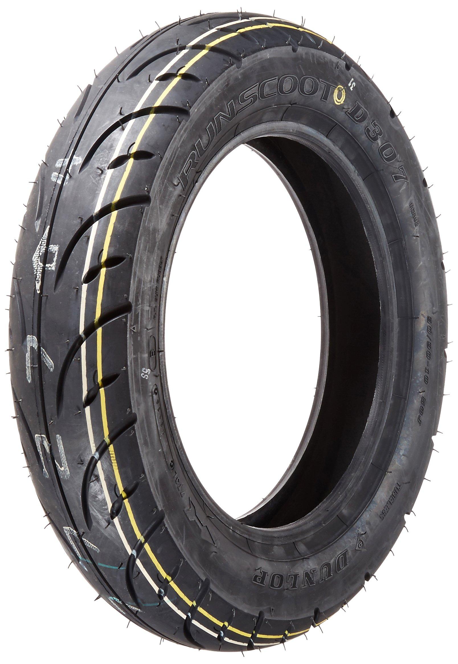 

DUNLOP Motorcycle Tires for Scooters RUNSCOOT D307 Front and Rear Wheels 50J Tubeless Type 305513 For Motorcycles 90/90-10 (TL) Two-Wheel