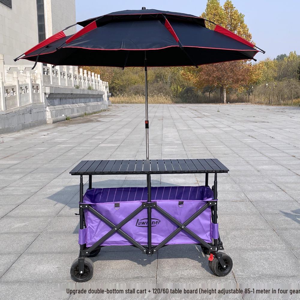 

Передвижная складная тележка: Портативный туристический стол и тележка для хранения, складывается за секунды