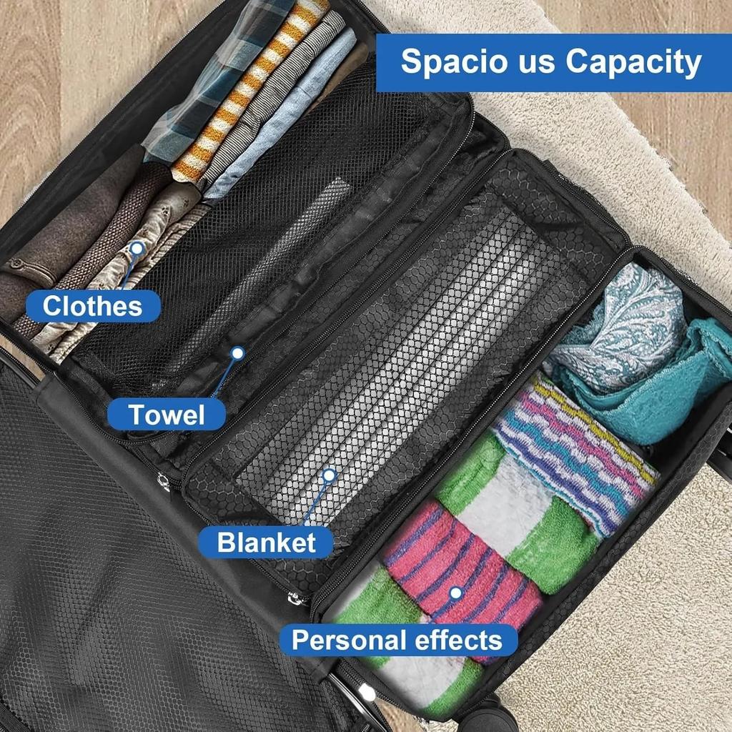High-capacity Suitcase Organizer Travel Luggage Organizer Hanging Shelve Packing Cube Closet Collapsible Hanging Storage Bags
