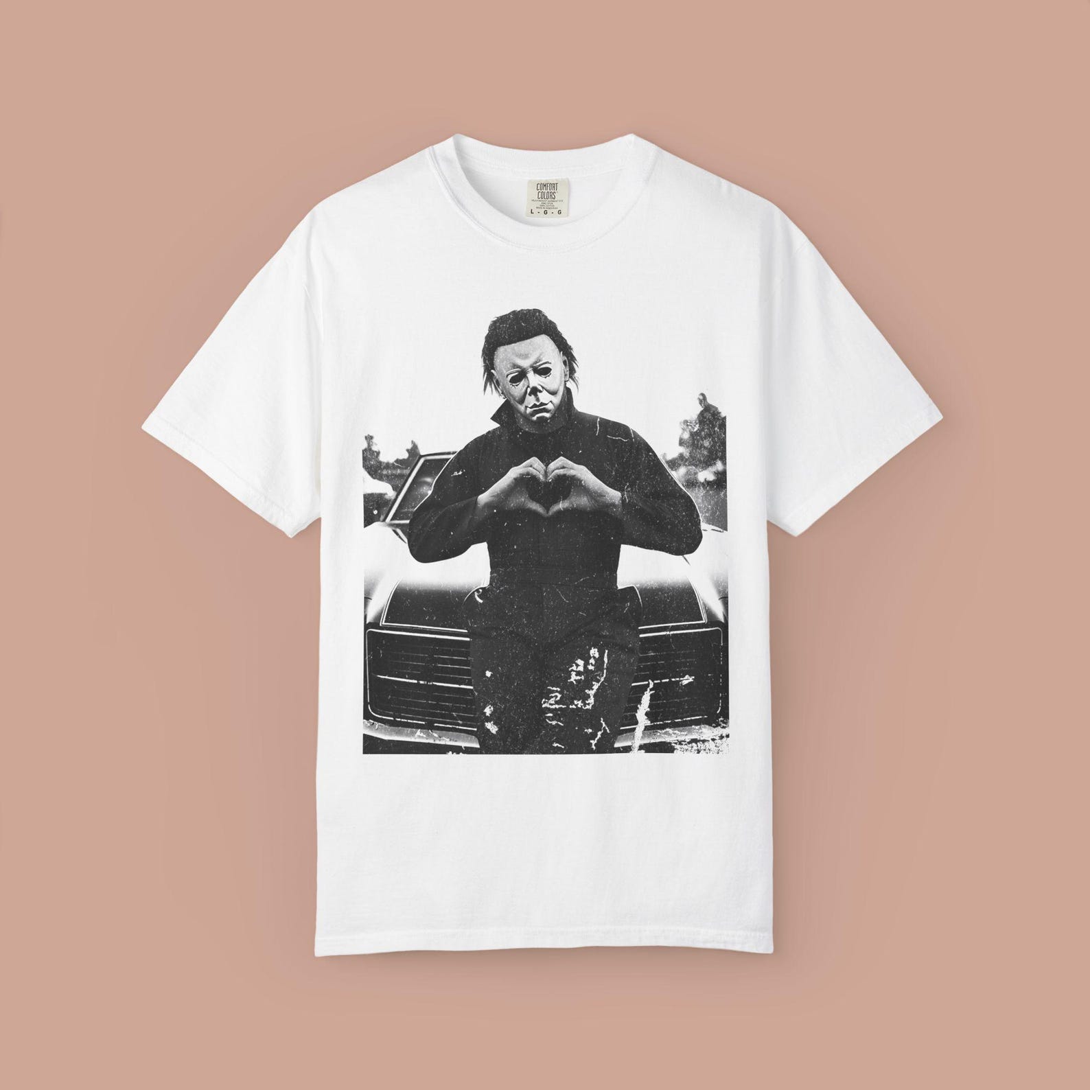 Distressed Michael Myers Halloween Shirt: Retro Horror Movie Tee 4XL
