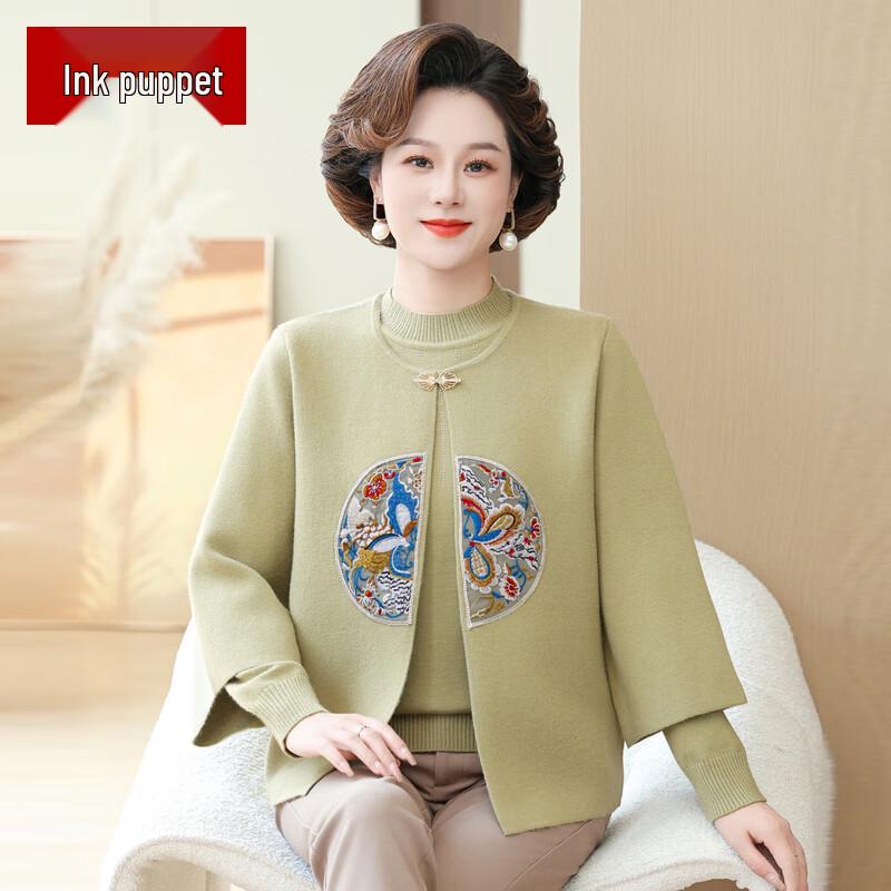 

Женский вязаный кардиган и свитер в китайском стиле Mo ou 2XL