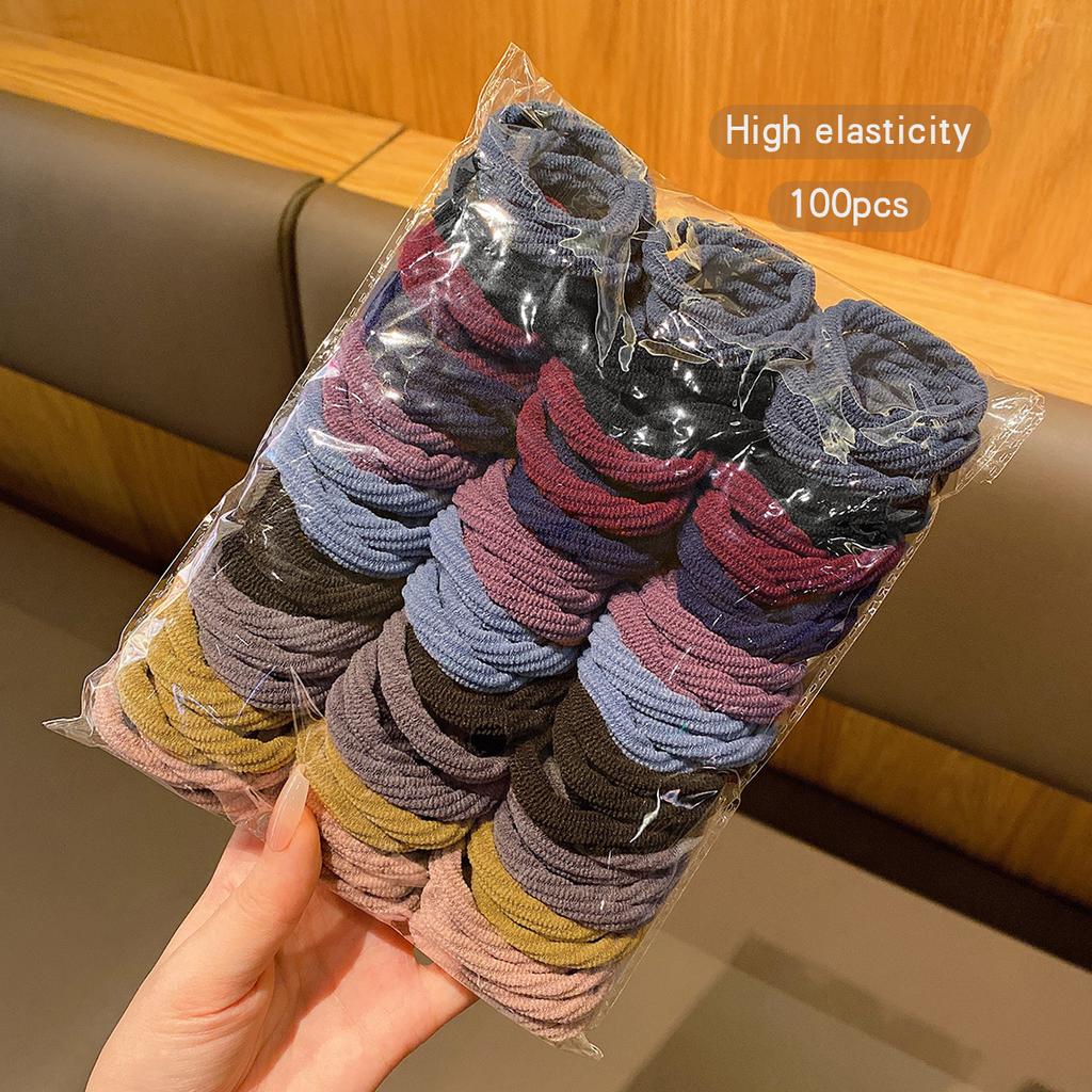 100 accesorios para el cabello de alta elasticidad y durabilidad con gomas elásticas básicas adecuados para el uso diario