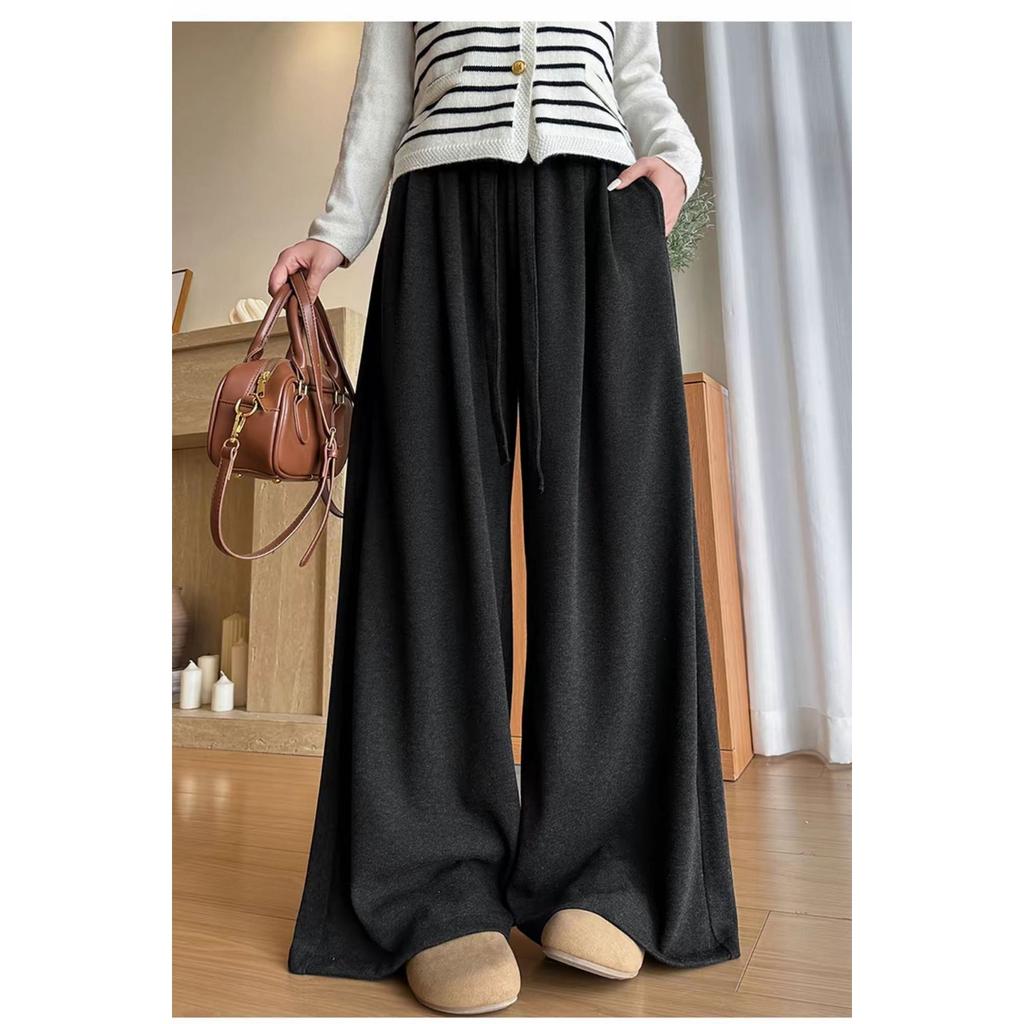 Women's High Waist Wide Leg Long Pants Relaxed Fit Soft Lounge Trousers Casual