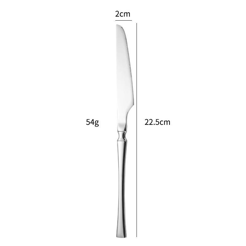 

Набор столовых приборов из нержавеющей стали в европейском стиле: Маленький нож для талии, вилка и ложка - 4 штуки; Включает нож для стейка для международной торговли и западные столовые приборы.