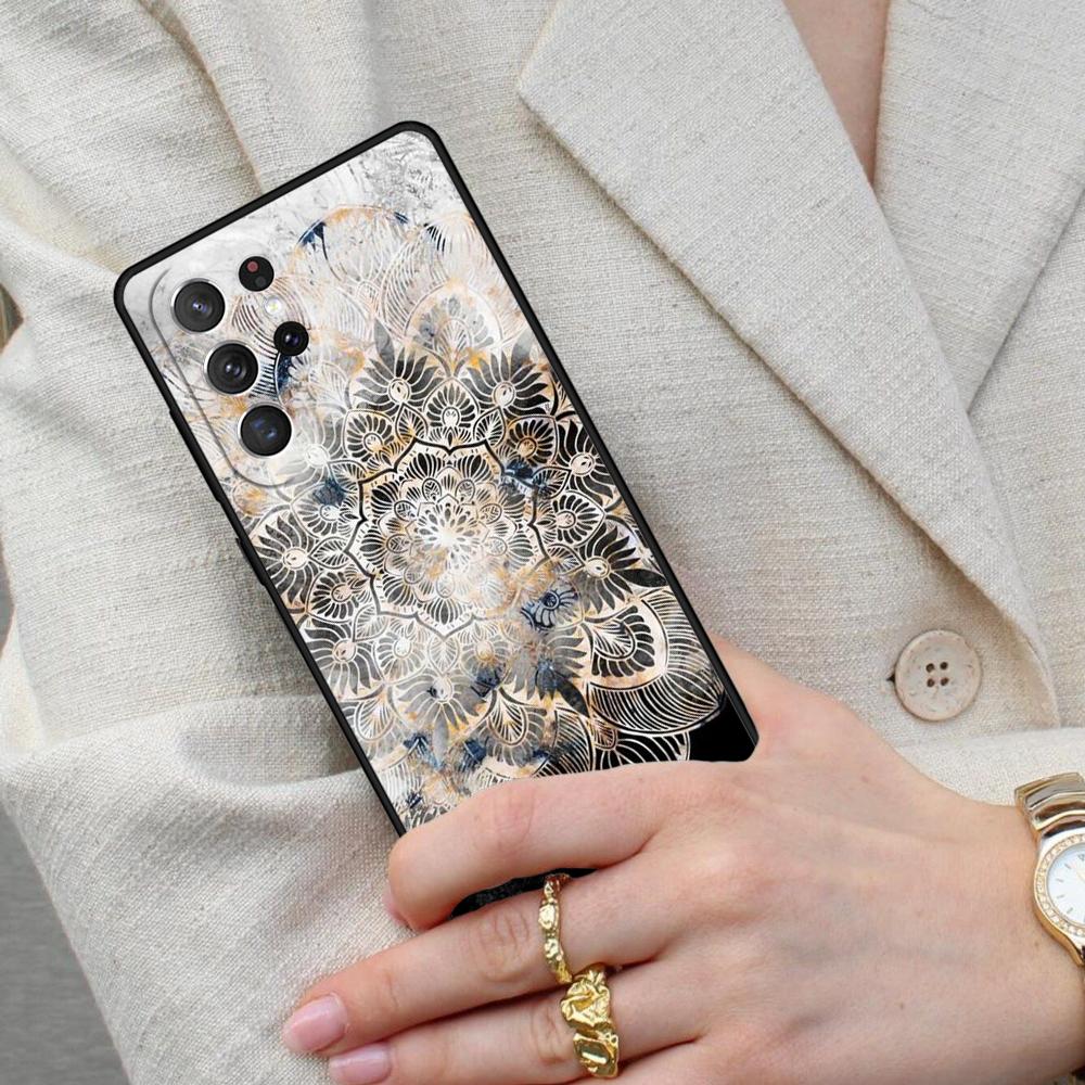 MARBLE MANDALA FLOWER FLORAL Cell Phone Case for Samsung Galaxy S26 Ultra S25 S24 S23 S22 S21 S20 Note10 Cover