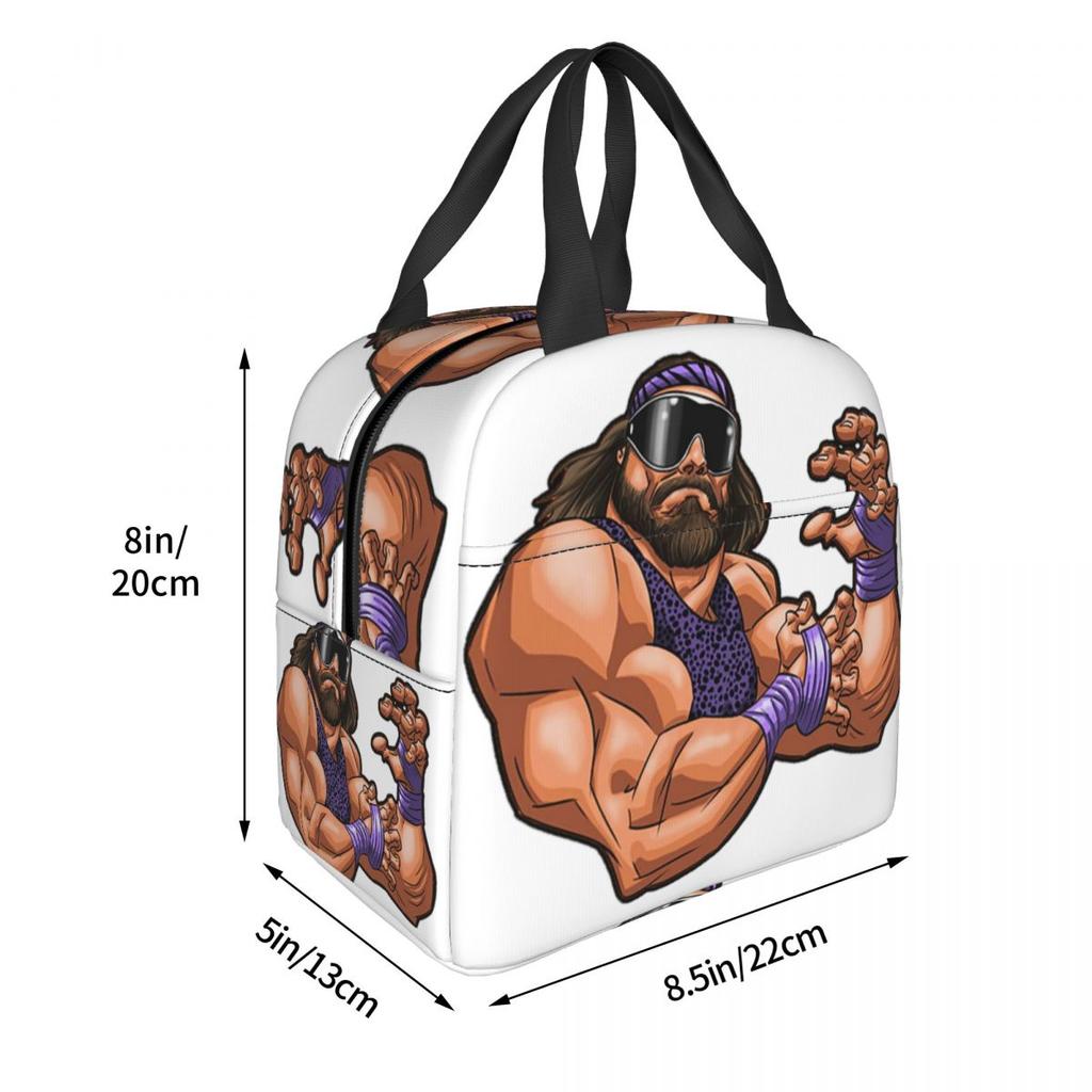 Macho Man Randy Savage Supernova Insulated Lunch Bag for Women Children Portable Food Boxes Thermal Lunch Box Tote