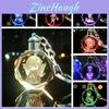 מחזיק מפתחות קריסטל אלגנטי Genshin Impact עם תאורת LED צבעונית מרהיבה לכל האירועים