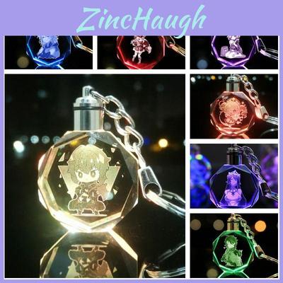 Elegante Llavero de Cristal de Genshin Impact Con Impresionante Luz LED de Colores Para Todas las Ocasiones