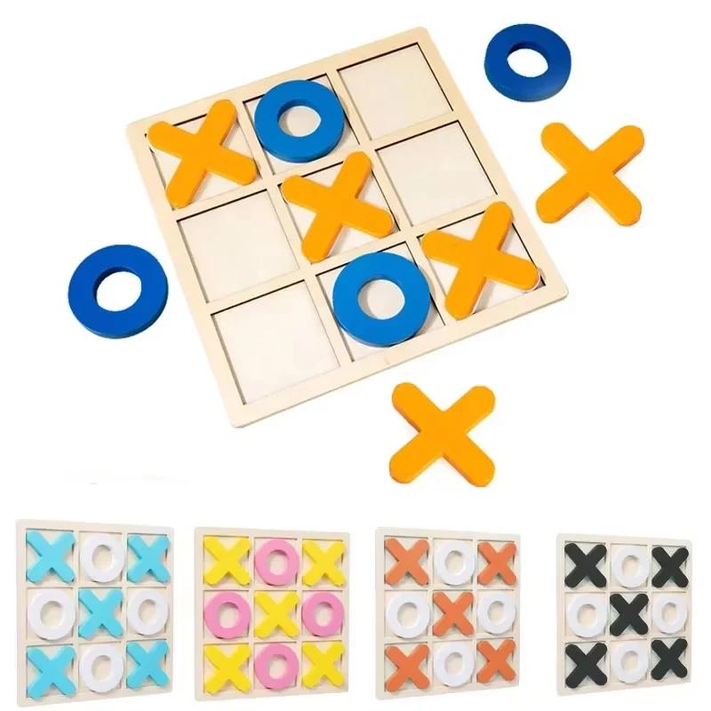 Latest Montessori Wooden Toy Mini Chess Play Game Jigsaw Board Games Early Learning Interaction Playthings Ideal for Children Party Battle Games