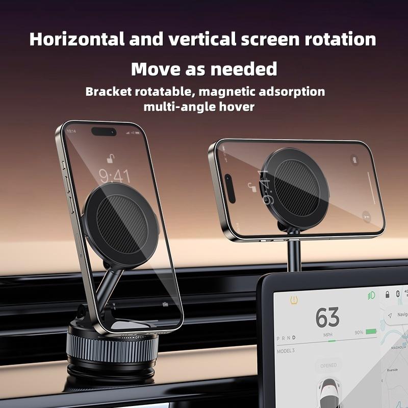 Portable Magnetic Phone Mount 3-Axis Foldable Holder Universal Car Dashboard Stand