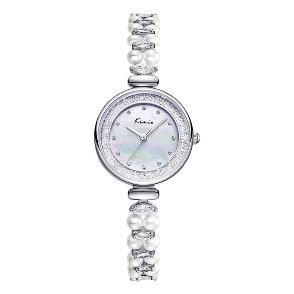 

Жіночий годинник Temperament Легкий розкішний маленький браслет з перлами Жіночий простий невеликий дисковий кварцовий годинник Водонепроникний годинник