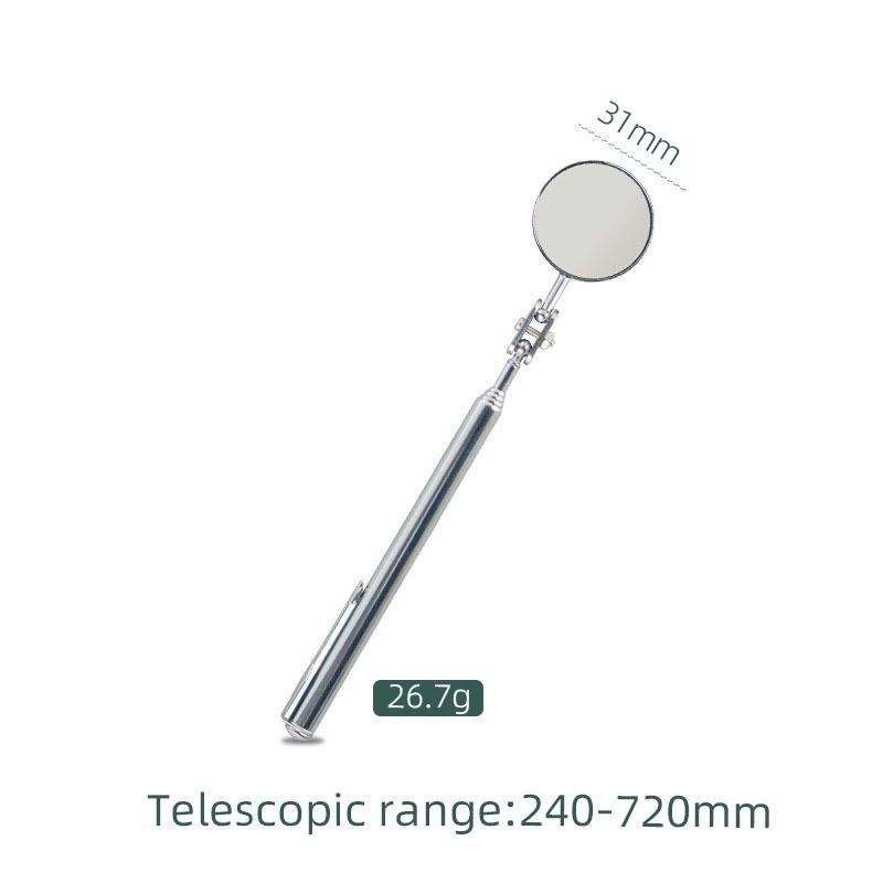 Geinbei Zatahovací inspekční zrcátko se světlem - Nastavitelný směr: Čtvercová, kulatá, oválná zrcátka pro údržbu automobilu