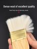 Wool-Latex Paint Brush with Wooden Handle, Soft Non-Shedding Bristles, Ideal for Wall Cleaning and Painting