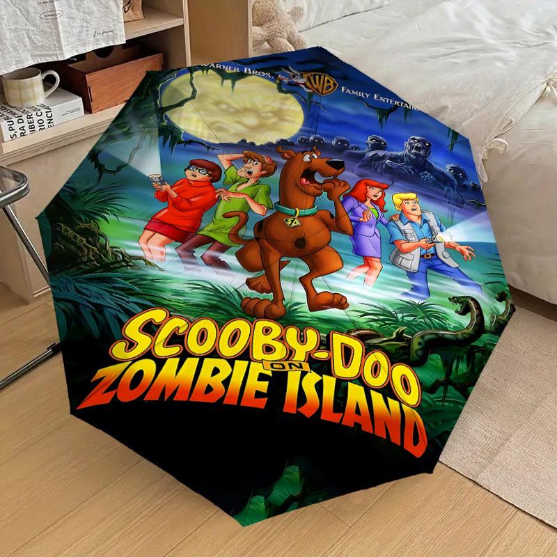 1PC Scooby-Doo Zombie Island Umbrella-8-Rib Reinforced, Automatic Open, Lightweight & Durable, Cute Fashion Accessory for Outdoor, D2634