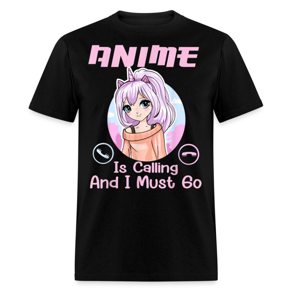 

Anime Is Calling And I Must Go Cute Manga Teen Girl Women Phone Call T-Shirt L