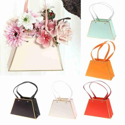 Paper Basket Rectangle Valentine's Day Portable Flowers Portable Flowers Gift Box Hot   Men