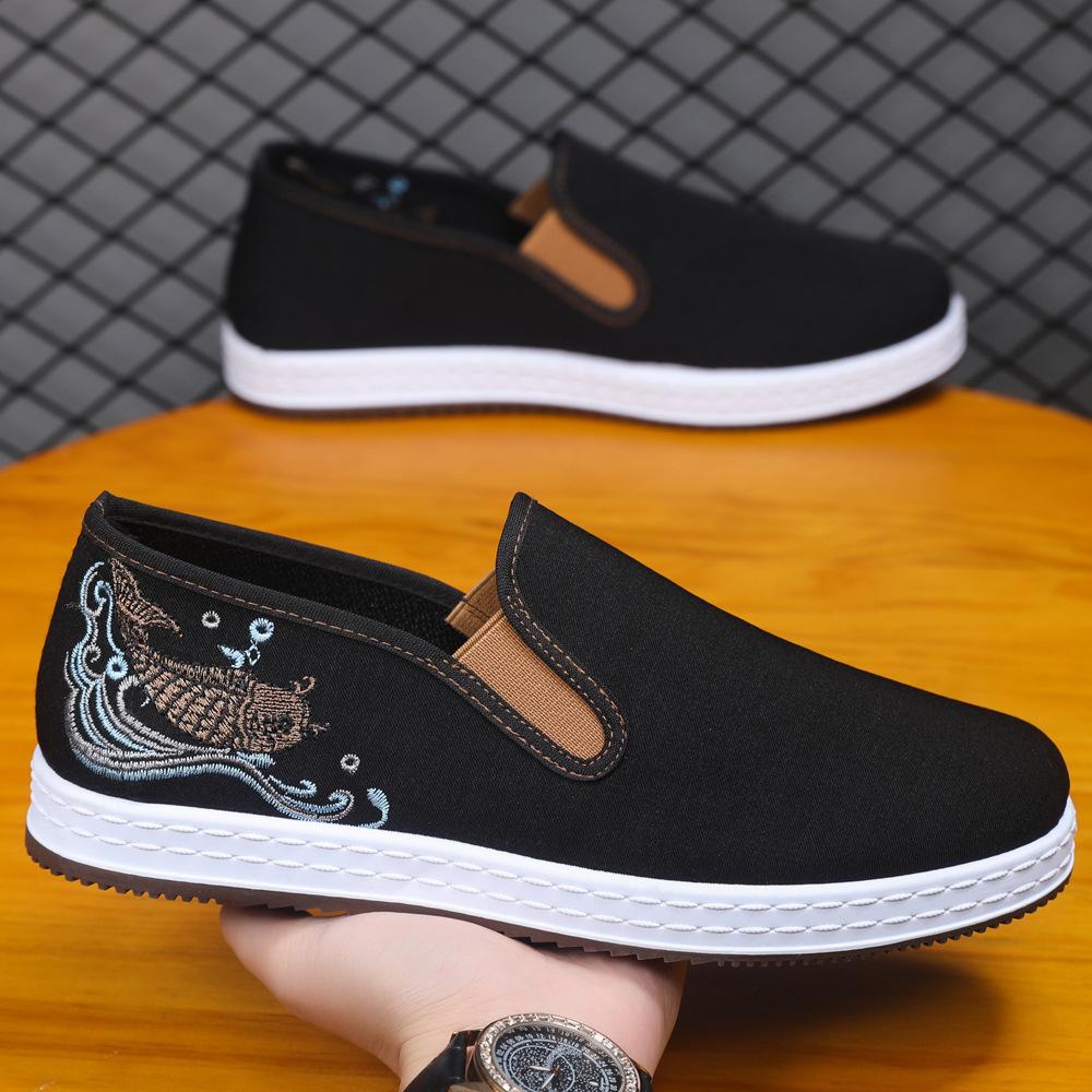 Spring and summer four seasons soft-soled cloth shoes lasagna lightweight cloth shoes breathable sweat-absorbing casual shoes