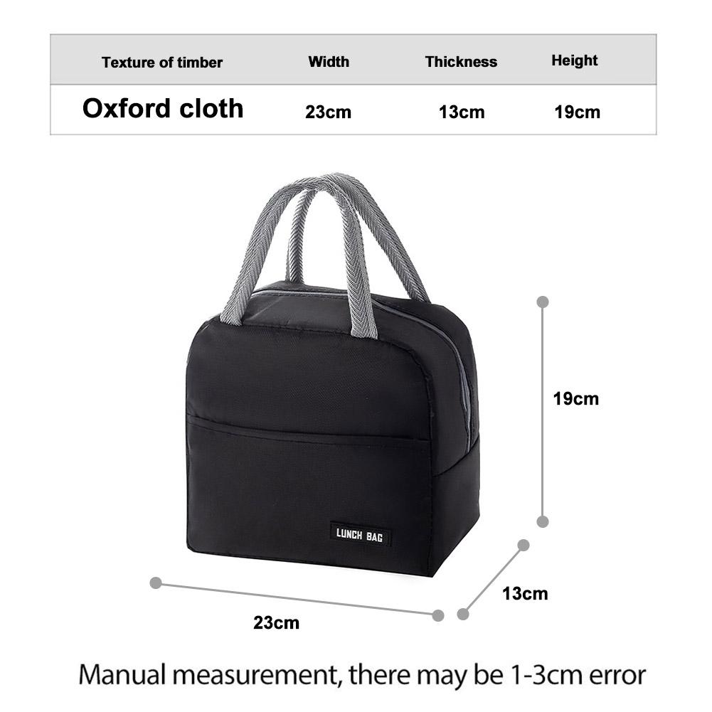 Lunch Bag Oxford Cloth Lunch Bag Insulated Lunch Box Bag with Leakproof Aluminium Foil Lining Mouth with Zipper