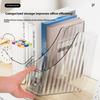 Vertical Book Storage Rack, Transparent PET Desktop File Organization and Storage Box, Book Storage Desk, Book Organization