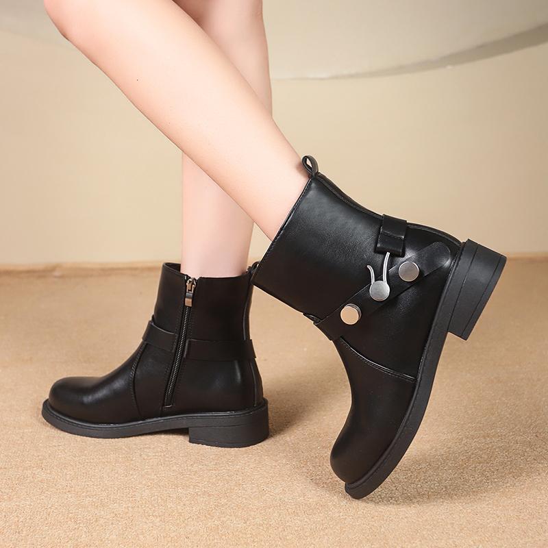 Winter Round Toe Comfortable Anti Slip Casual Boots, Fashionable New Style Elegant Plush Warm And Sexy Work Boots For Women