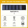USB Solar Panel Set Foldable Power Bank, Suitable for Outdoor Activities Such As Camping, Hiking, Cycling, Fans, Flashlights, Etc