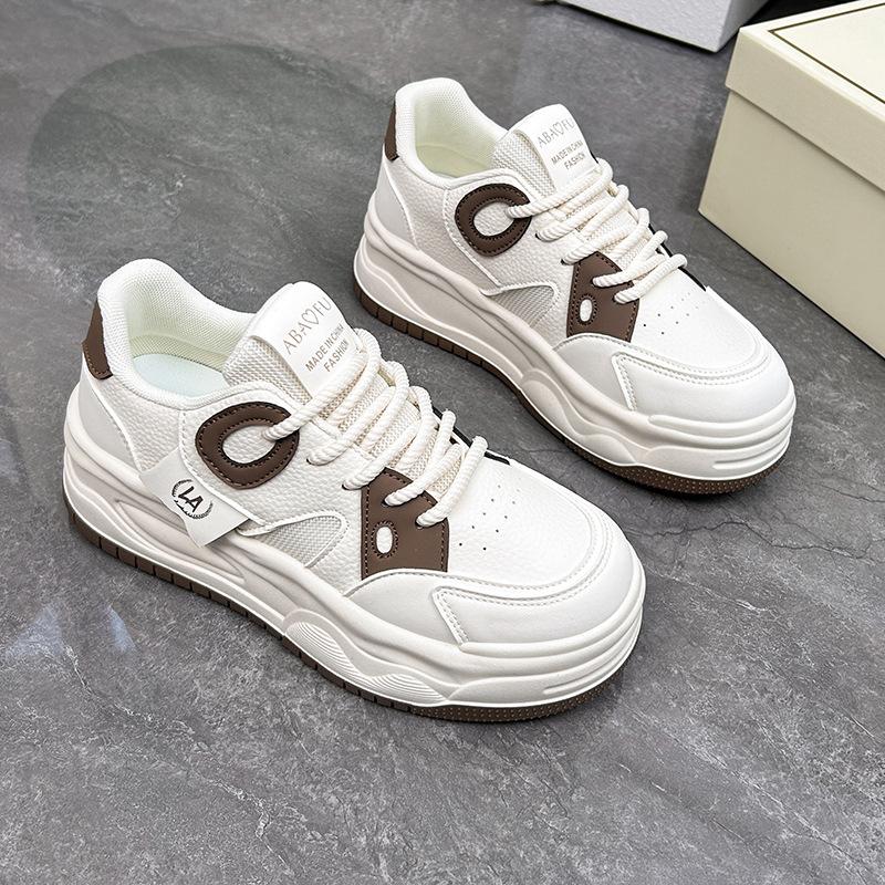 Bílé boty pro ženy Nové podzimní studentské univerzální ležérní Ins trendy platformové módní tenisky