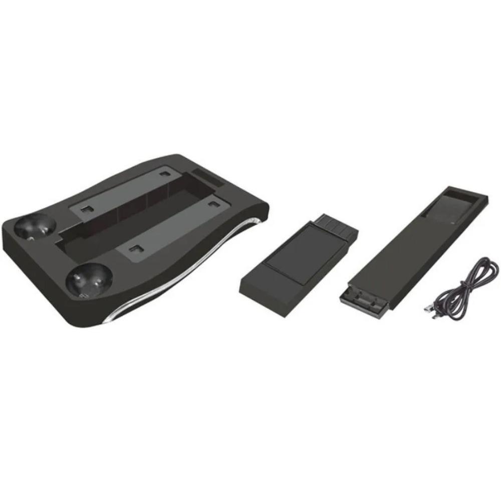 Stojan nabíjecí stanice pro PS4 VR, Dokovací stojan, Nabíjecí stojan, Držák, Multifunkční USB dokovací stanice, Modré světlo, 2 nabíjení pro PS4 VR ovladač