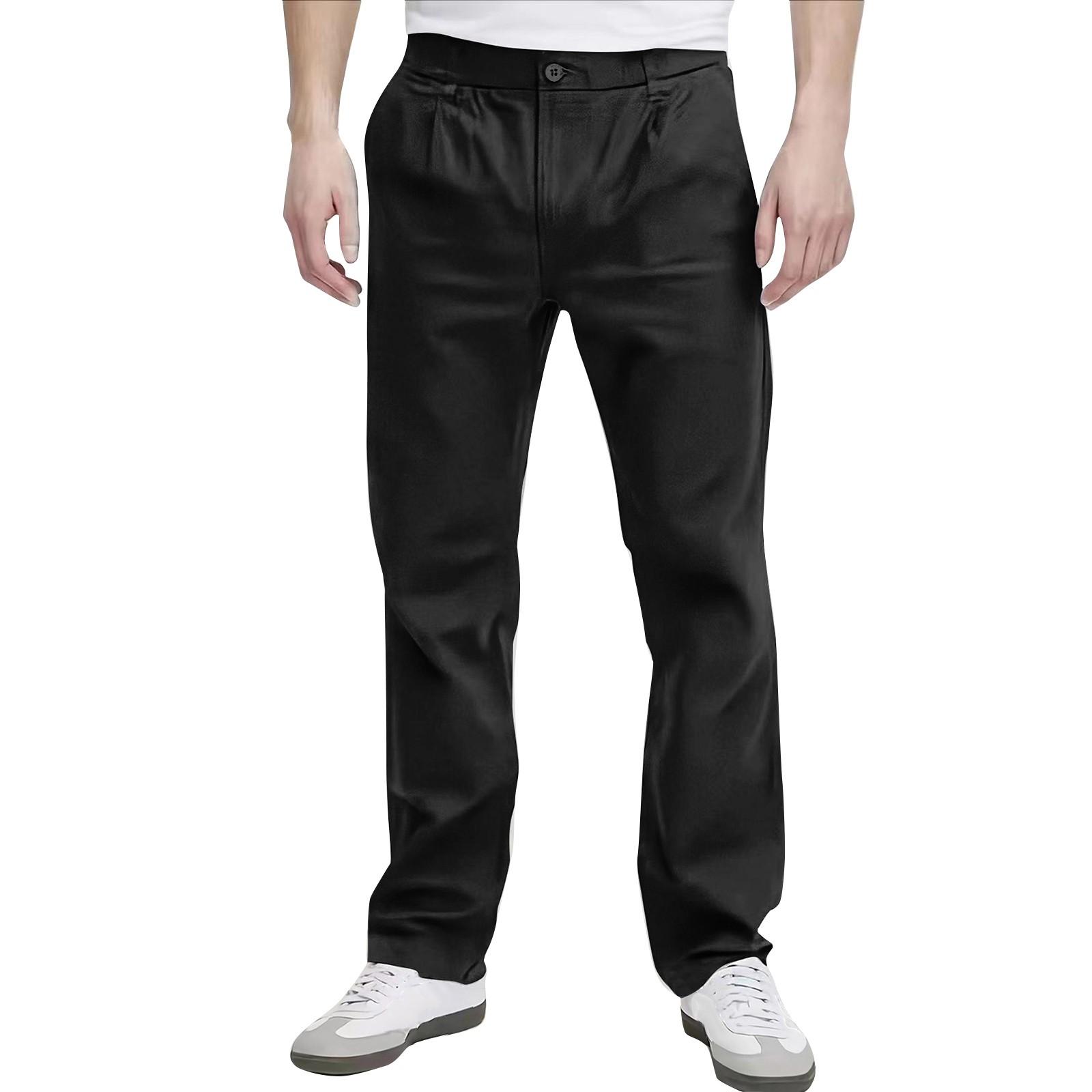

Men s Thin Loose Straight Slim Formal Pants Men s Color British Casual Pants M