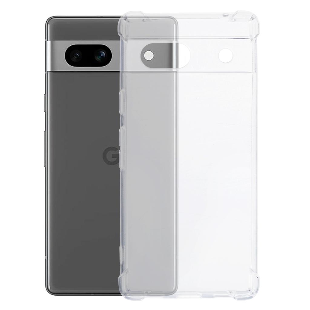 For Google Pixel 7a Case Transparent Four Corner Drop-proof TPU Cover