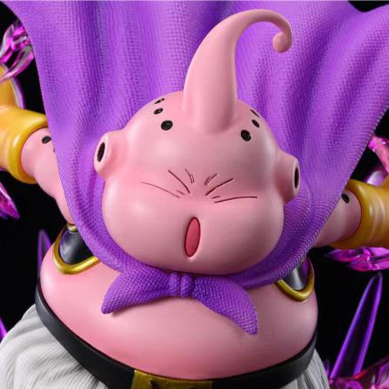 20cm Drogan Boll Z Majin Buu Pvc Fat Buu Action Figures Gk Statue With Light Base Collection Model Toys For Children Gifts
