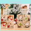 Creative Christmas Wooden Box Ornaments Featuring Elderly Snowman And Angel Reindeer