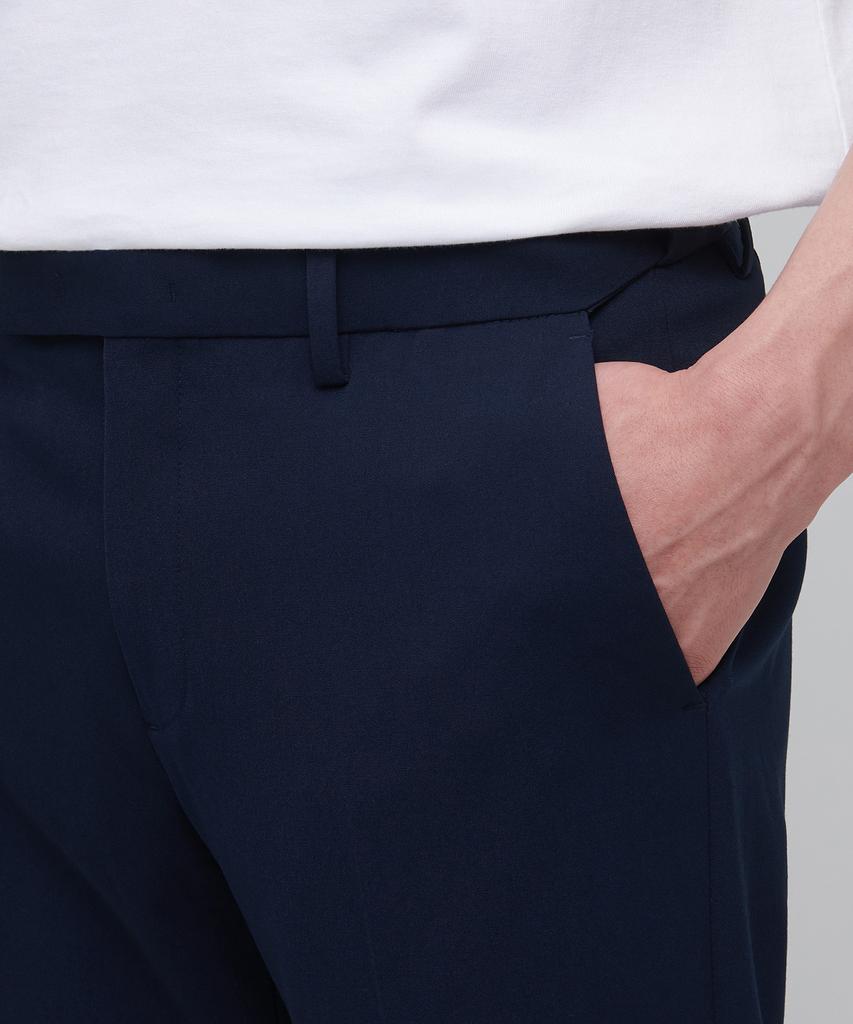 Musinsa Standard Lightweight Tapered Hidden Banding Crop Slacks [Deep Blue]