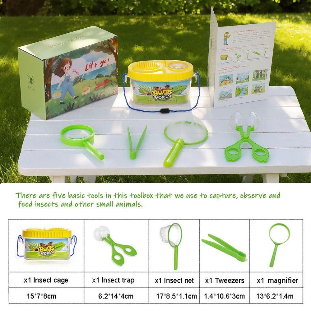 6PCS/Set Insect Viewer Insect Observation Box Plastic Insect Experimental Toys  Gift