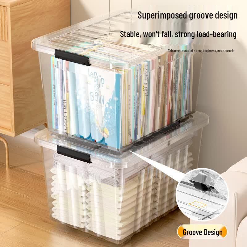 SPACEXPERT Transparent Plastic Storage Box with Lid