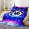 1Pc Chelsea-FC Logo Print Flannel Blanket High Quality Warm Comfortable Cover for All Seasons Perfect for Gifts Home Decor