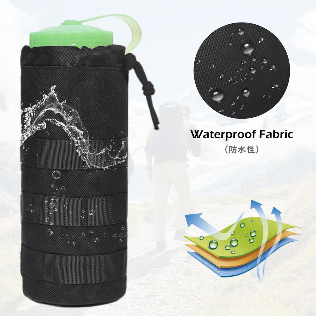 TRIWONDER MOLLE Water Bottle Bag Plastic Bottle Holder Kettle Bag