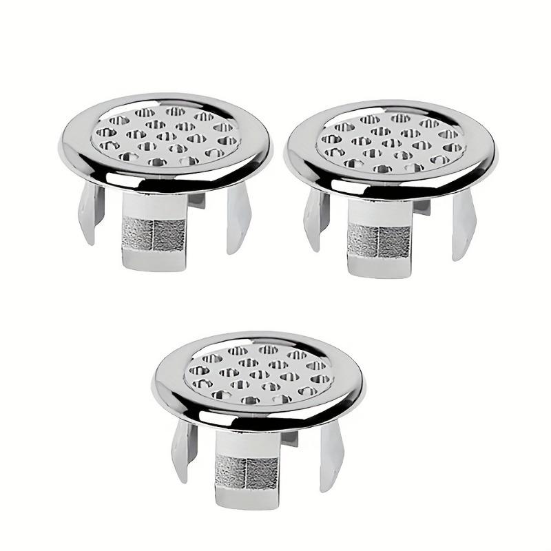 3pcs Sink Drain Ring Bathroom Sink Strainer Kitchen Water Filter Ring Anti Clogging Sink Accessory 3pcs серебряный
