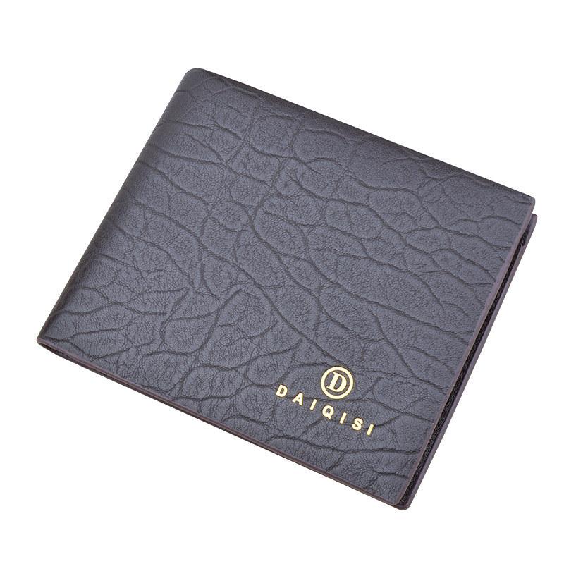 Menn Mote Korte lommebøker Vintage Design Kunstskinn Bifold Lommebok Kortholder Veske