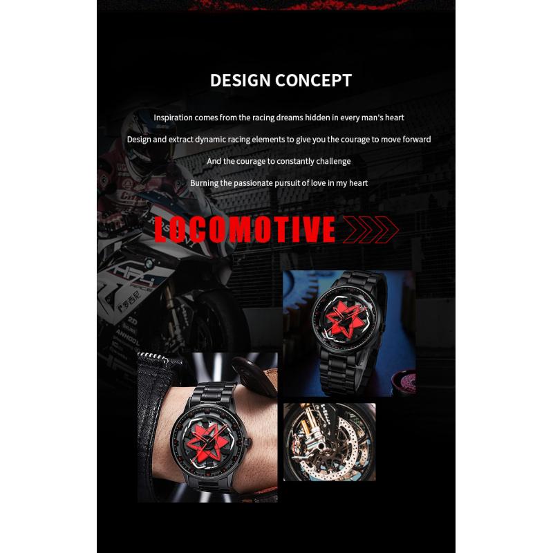 New High-value Men's Watch, Men's Watch with Three-dimensional Hollow Design, Waterproof Quartz Watch