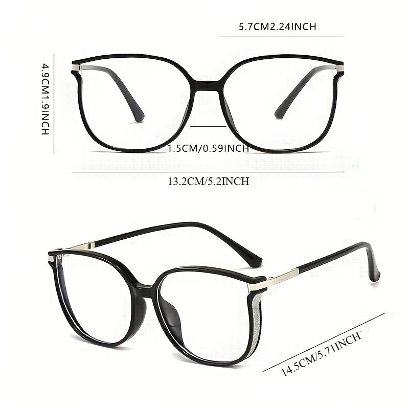 One pair of Women's shiny retro cat-eye glasses with stunning transparent lenses, suitable for all occasions