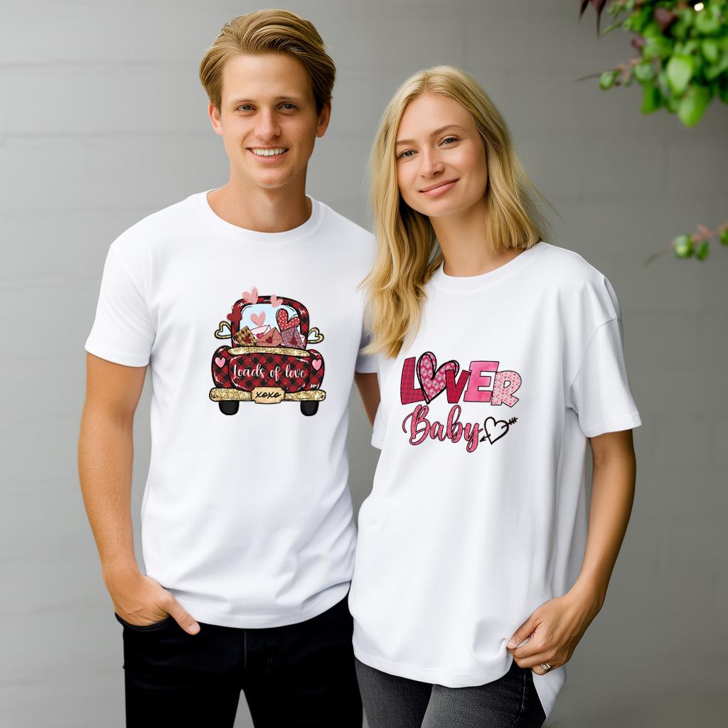 Valentine's Day Car Hooded Sweatshirt Heat Transfer Stickers, Clothing Heat Transfer Stickers, Printed Embossed Stickers, DIY T-shirt Stickers