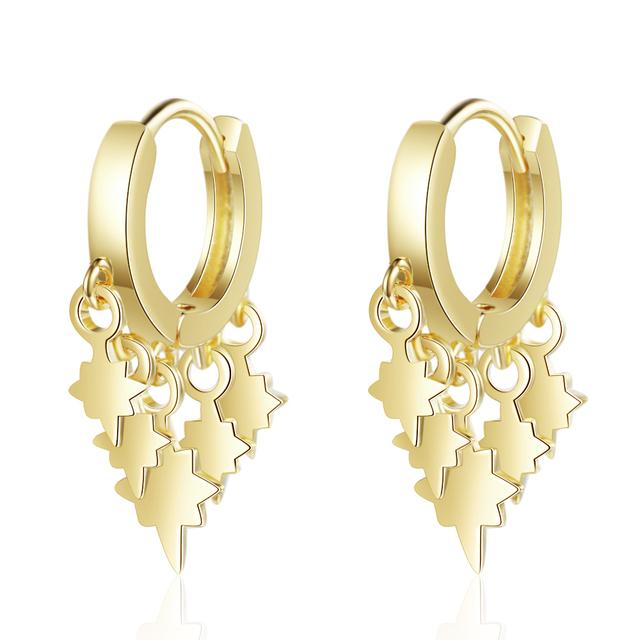 

ANENJERY женские модные украшения сердце круг обручи серьги женские минималистичные хип-хоп пряжки для ушей